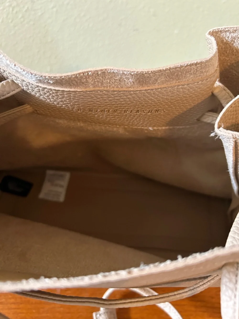 8 Other Reasons Tan Pebbled Vegan Leather Slouchy Bucket Bag